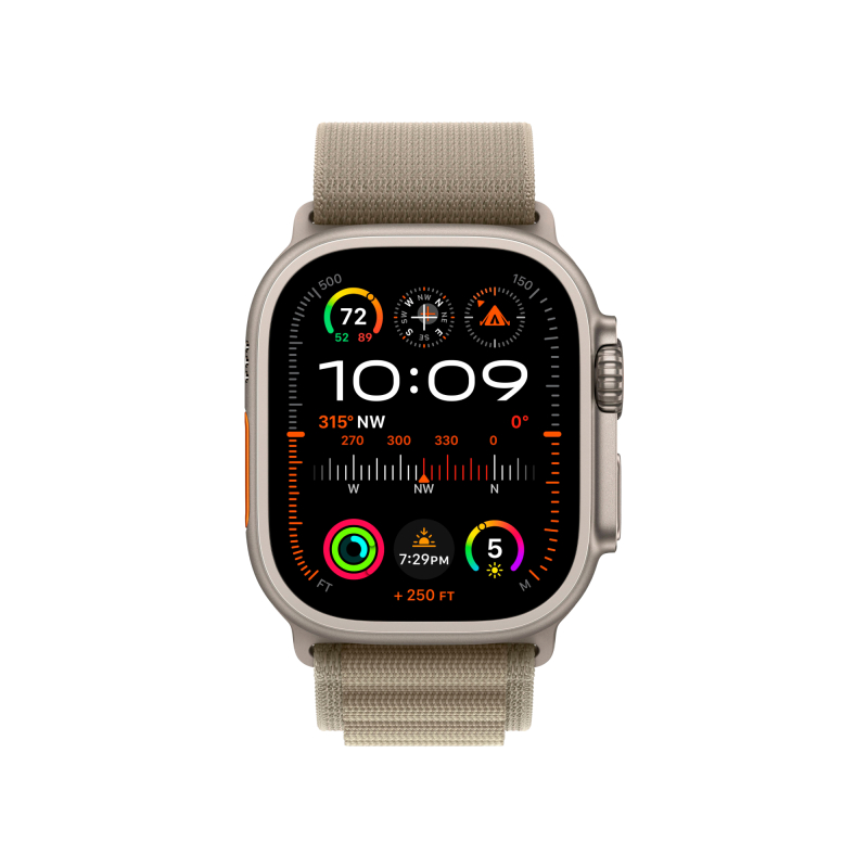 Apple Watch Ultra 2 49mm GPS   Cellular Титановые Ремешок Alpine Оливкового Цвета