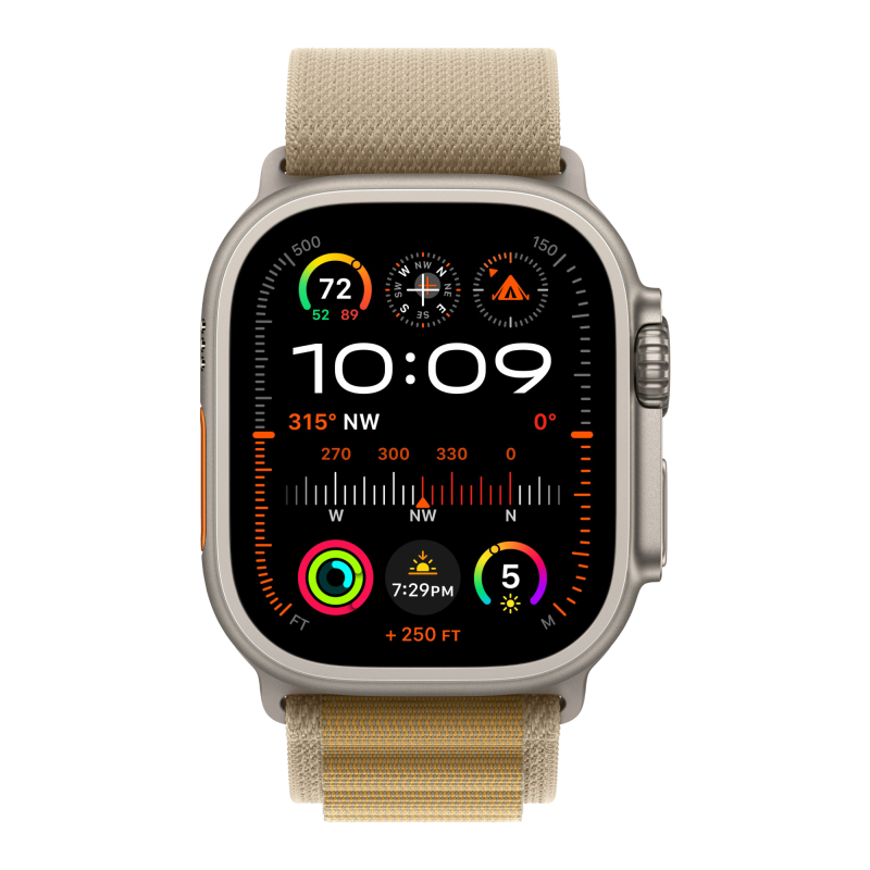 Apple Watch Ultra 2 49mm Бежевый Титан Ремешок S Alpine Загар Цвета 2024