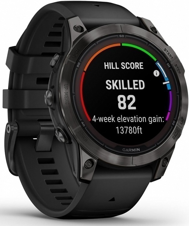 Garmin Fenix 7 Pro Sapphire Solar Титановый Угольно-Серый DLC С Черным Ремешком (010-02777-11)