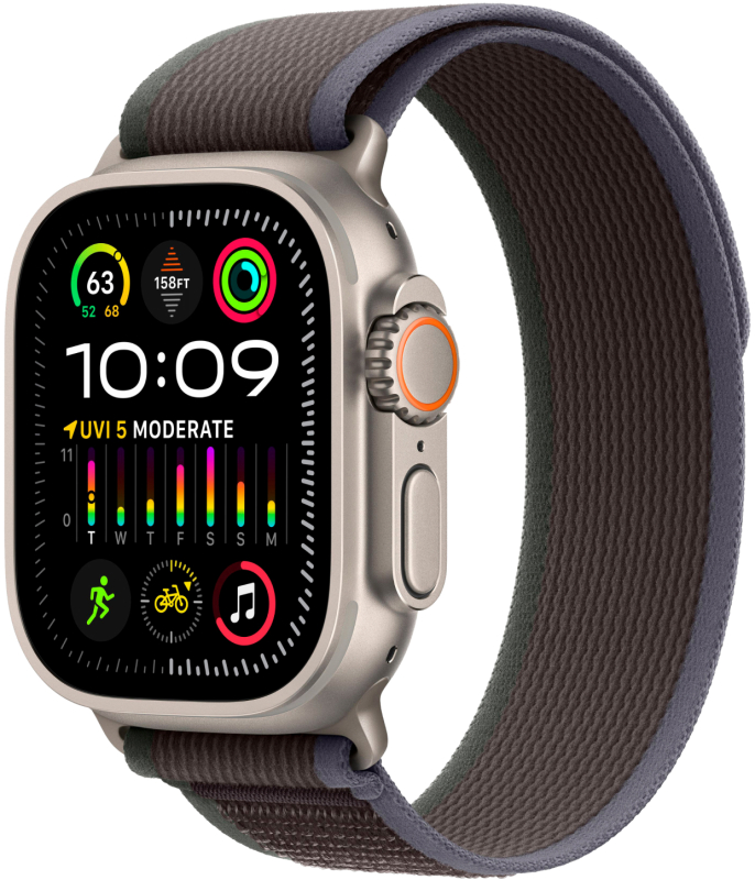 Apple Watch Ultra 2 49mm GPS   Cellular Титановые Ремешок Trail Синего/Черного Цвета
