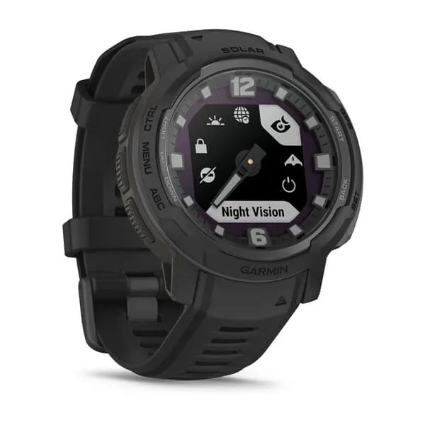 Garmin Instinct Crossover Solar Tactical Edition с Черным Силиконовым Ремешком (010-02730-00)