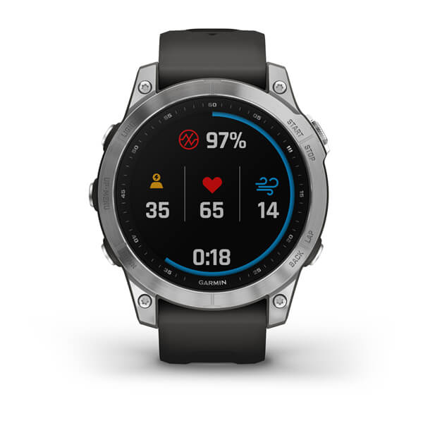 Garmin Fenix 7 Standard Edition Серебристые с Графитовым Ремешком (010-02540-00)