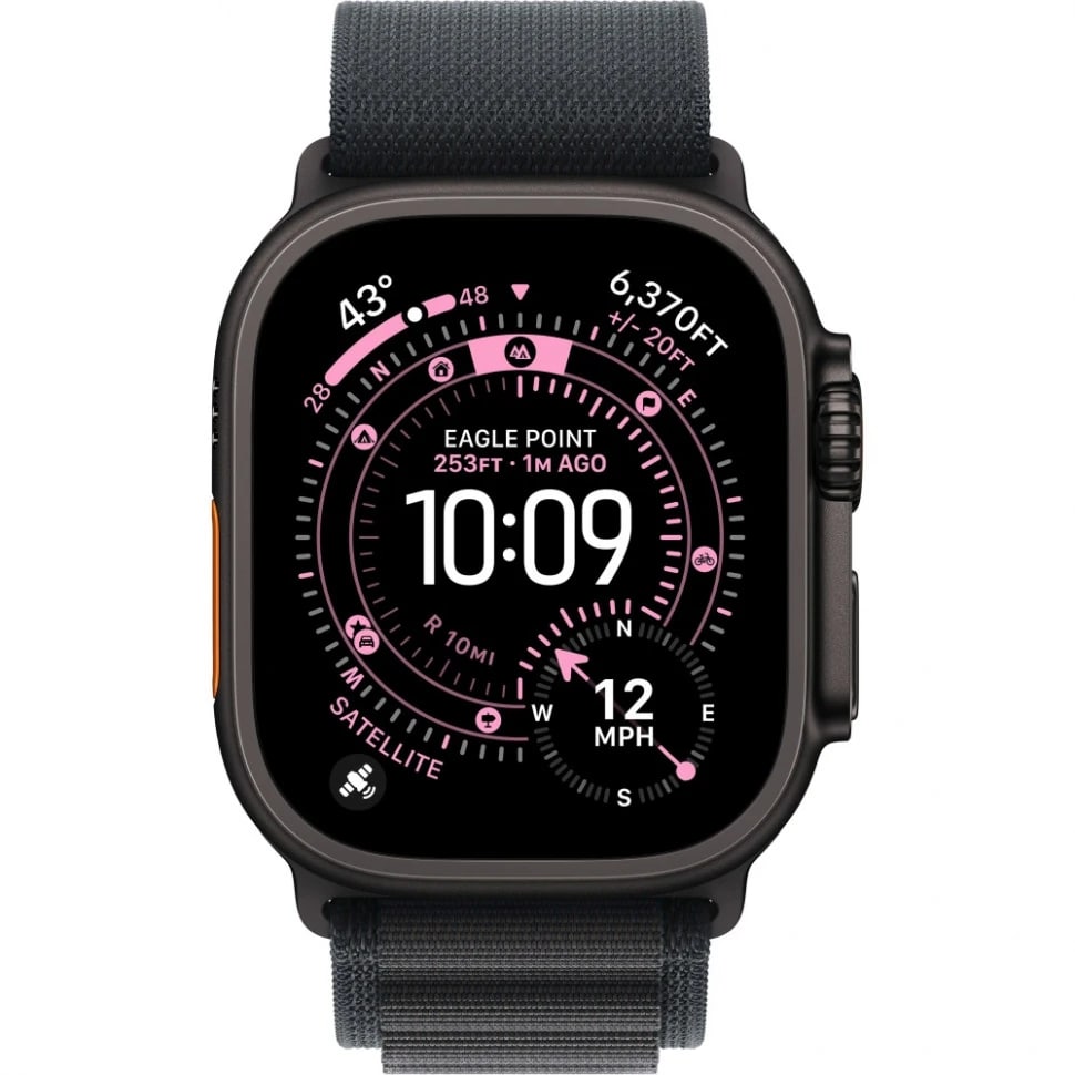 Apple Watch Ultra 3 49mm Черный Титан Ремешок L Alpine Черного Цвета 2025