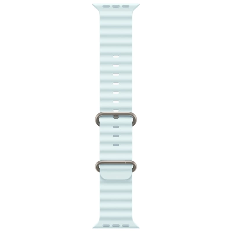 Apple Watch Ultra 2 49mm Бежевый Титан Ремешок Ocean Ледяного-Синего Цвета 2024