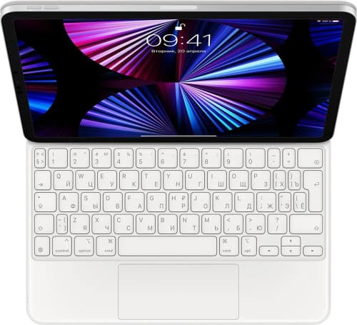 Клавиатура Magic Keyboard С Тачпадом iPad Pro 11 и iPad Air Белая 2021 MJQJ3
