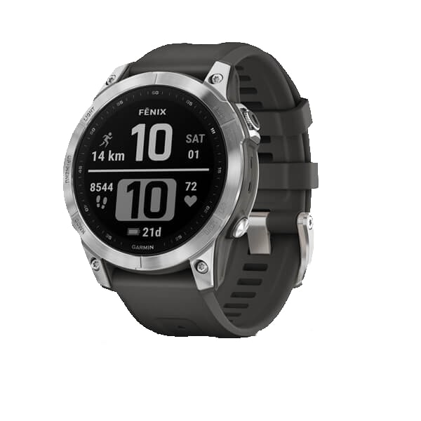 Garmin Fenix 7 Standard Edition Серебристые с Графитовым Ремешком (010-02540-00)
