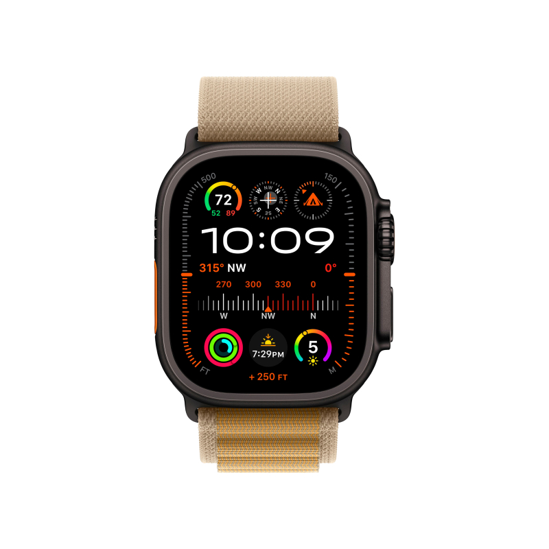 Apple Watch Ultra 2 49mm Черный Титан Ремешок S Alpine Загар Цвета 2024