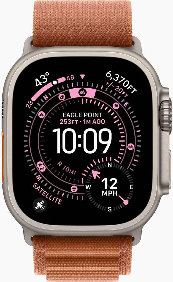 Apple Watch Ultra 3 49mm Бежевый Титан Ремешок S Alpine Коричневого Цвета 2025