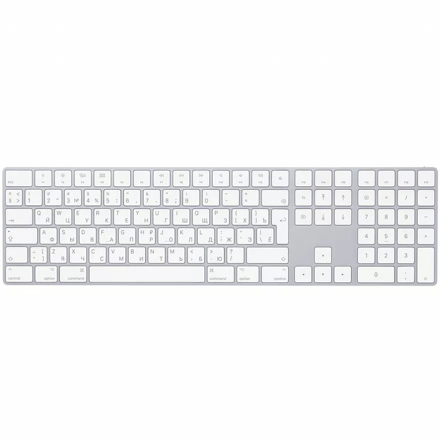 Клавиатура Беспроводная Apple Magic Keyboard Numeric Серебристая MQ052