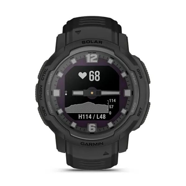 Garmin Instinct Crossover Solar Tactical Edition с Черным Силиконовым Ремешком (010-02730-00)