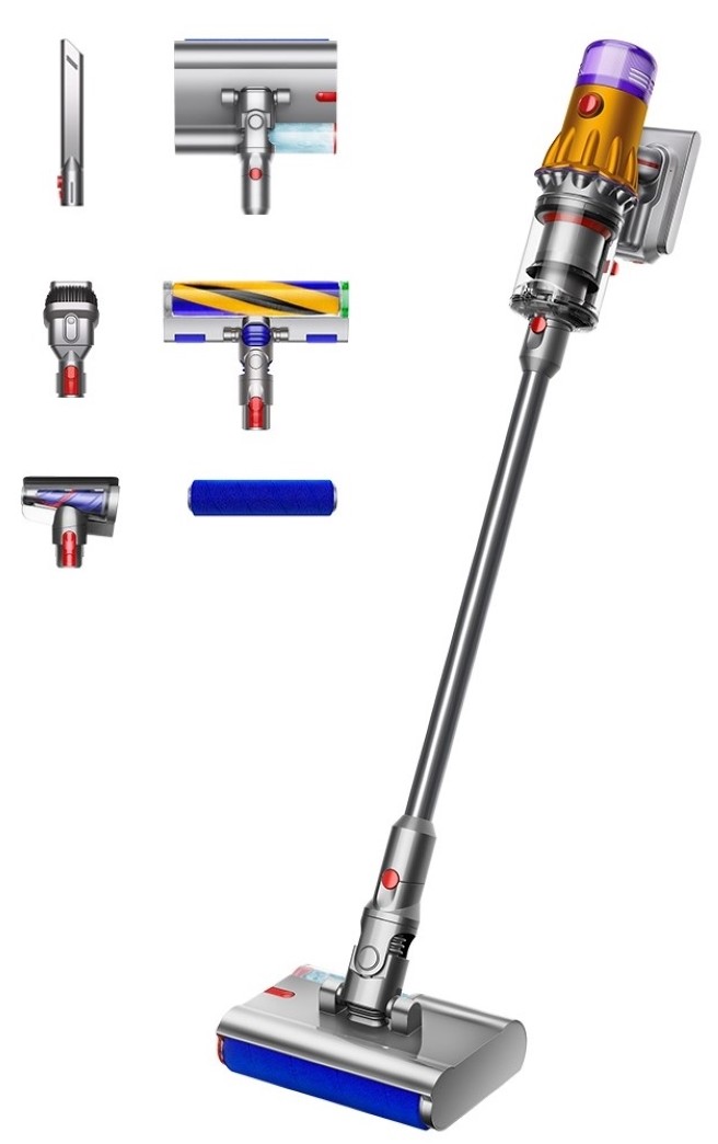 Вертикальный Пылесос Dyson V12S Detect Slim Submarine SV46 Желтый/Никель